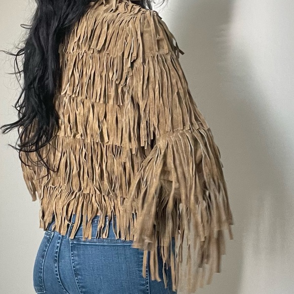 Vintage Full Fringe 100% Leather Jacket - Picture 8 of 15